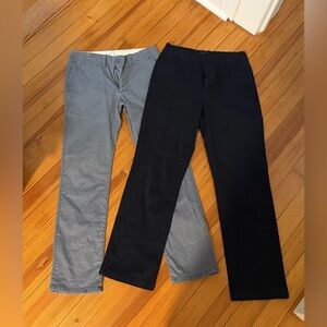 Kids Size 12 chinos black & grey. GAP & Children’s Place